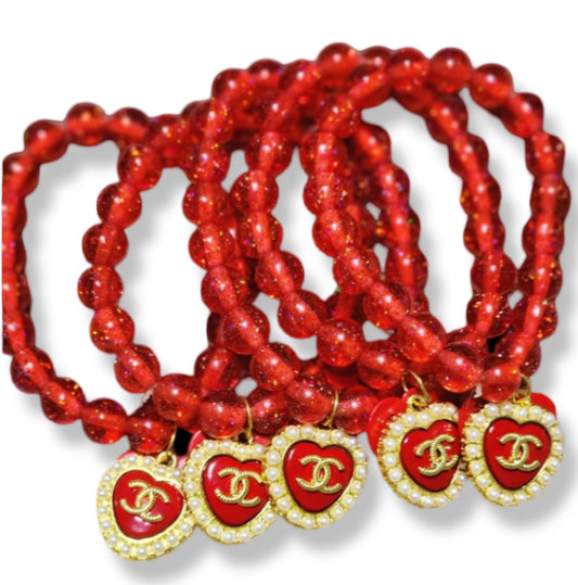 1pcDouble Heart Charm Bracelet (10mm)